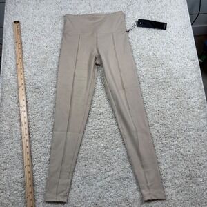 KYODAN High‎ Waisted Leggings Taupe Brown Ribbed Athleisure Activewear TP XS